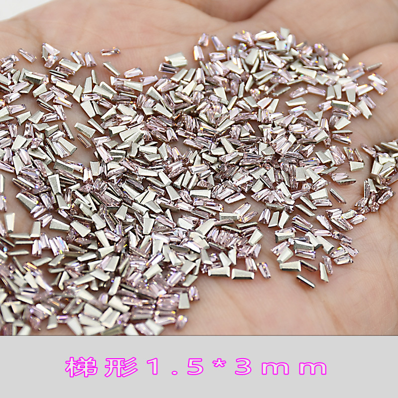 5A 라이트 핑크 지르콘 사다리꼴 1.5*3mm 5*