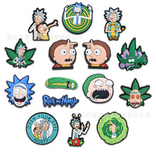 瑞克和莫蒂鞋扣洞洞鞋装饰扣鞋花拖鞋配件钥匙扣配件跨境亚马逊