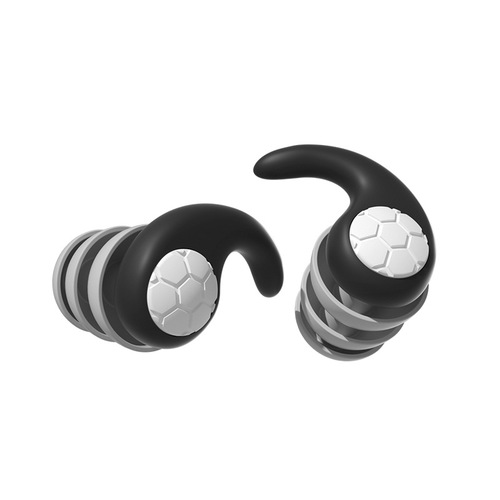 Cross-border new silicone soundproofing and noise-cancelling earplugs, noise filter, sleeping and swimming waterproof three-layer silent earplugs