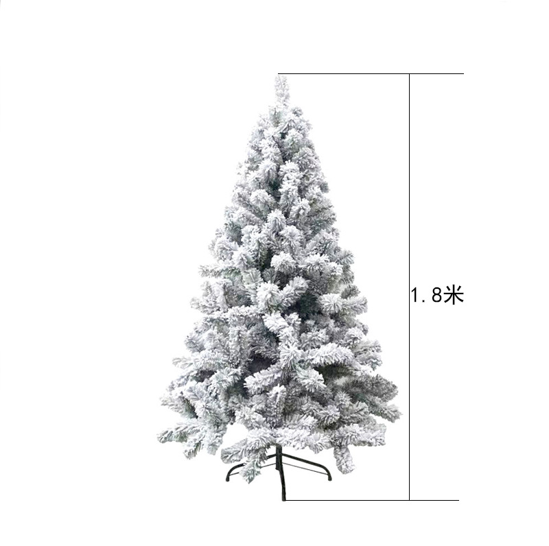 Nuevos adornos navideños transfronterizos, árbol de Navidad artificial plegable en forma de lápiz, flocado, de PVC encriptado, para hotel, de pie, de fábrica.