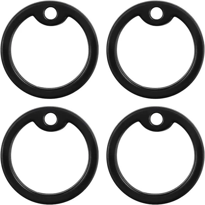 Круглый силиконовый чехол для бирки-идентификатора для собак, черный, с шумопоглощающим кольцом, аксессуары для животных, ошейник для кошек, бесшумный чехол для бирки-идентификатора для маленьких собак