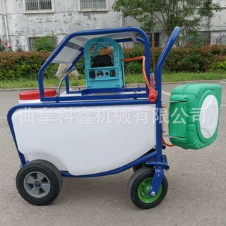 75L手推式电动打药机 自动卷管高压喷药机大棚果园移动方便打药车