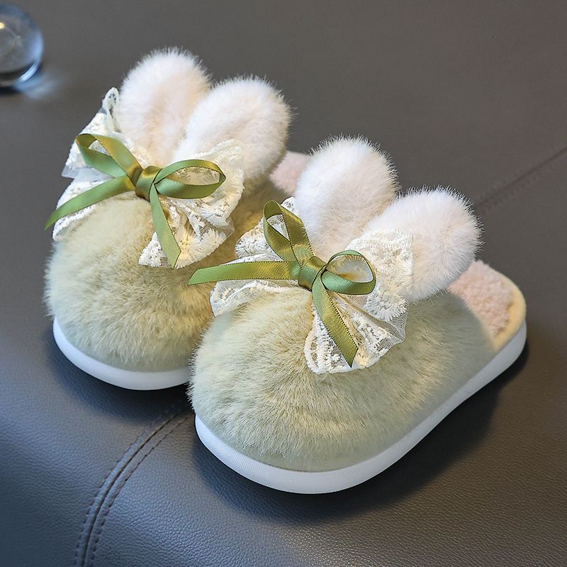 Zapatillas de algodón para niños otoño e invierno 2025 antideslizantes para el hogar con una base suave cálida lindas zapatillas de dibujos animados para hombres y mujeres niños niños