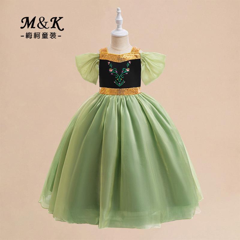 Frozen Princess Anna COS vestido de Halloween vestido infantil vestido de alta gama