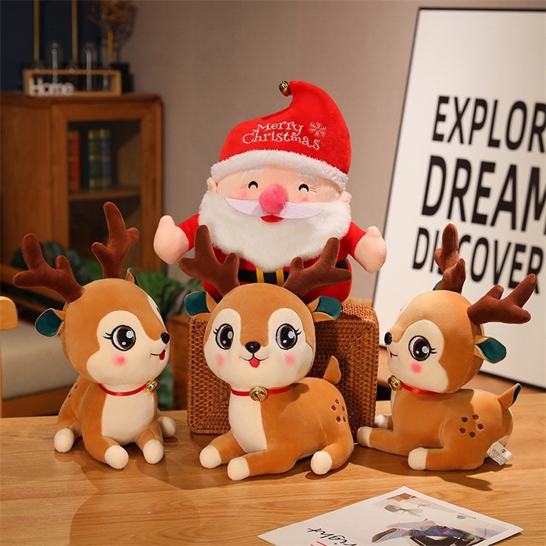 Activity Dolls Santa Elk Christmas Dolls Gifts Dolls Plush Toys_voghion.com