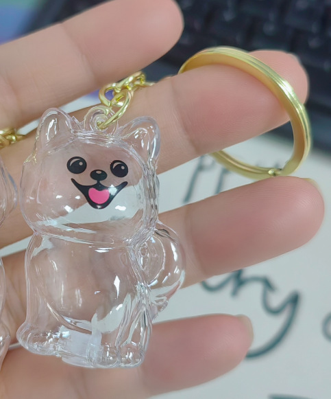 犬の毛収納かわいいペンダントキーホルダーバッグペンダントカプセルコレクション記念クリエイティブ漫画ペットの毛ペンダント|undefined