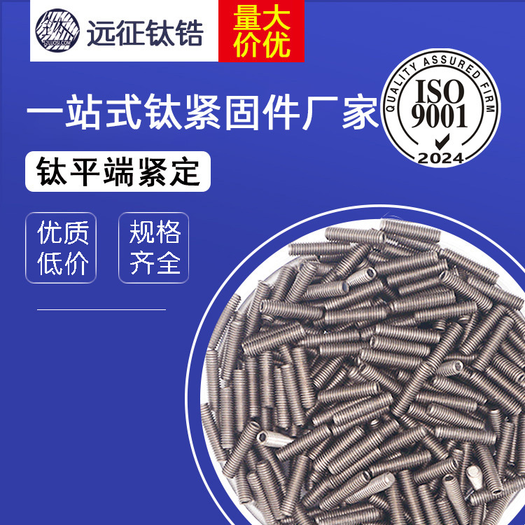 优价供应钛螺丝 M3 M4 钛平端内六角紧定螺丝 钛机米螺丝 钛止付