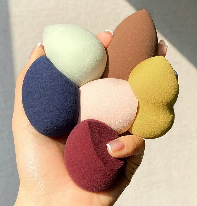 Гелеобразная губка для макияжа Jelly Egg — мягкая без латекса, спонж для влажного/сухого макияжа, случайный цвет/форма