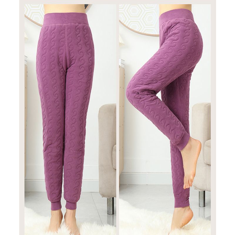 冬季羊羔绒蚕丝棉德绒保暖裤女加绒中厚显瘦收腹高腰高弹棉裤女