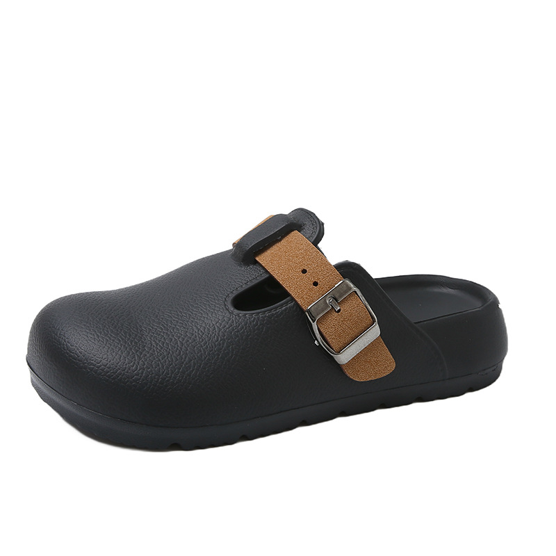 Damas de verano zapatos perezosos EVA ligero Bocken zapatillas de suela gruesa nuevas zapatillas de pesca Bocken media sandalias