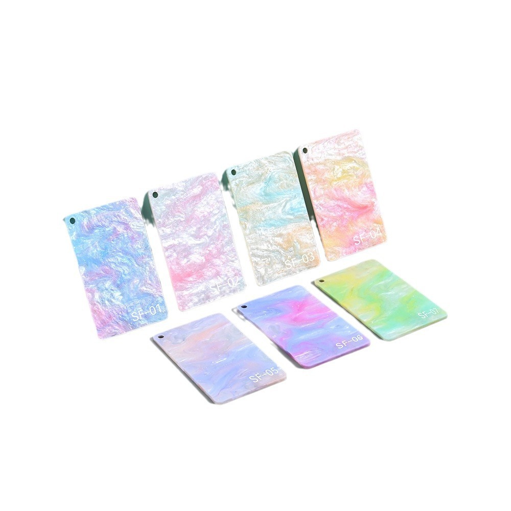 谷美用云母亚克力板 彩色珠光流水纹贝母板 亚克力特殊板厂家批发