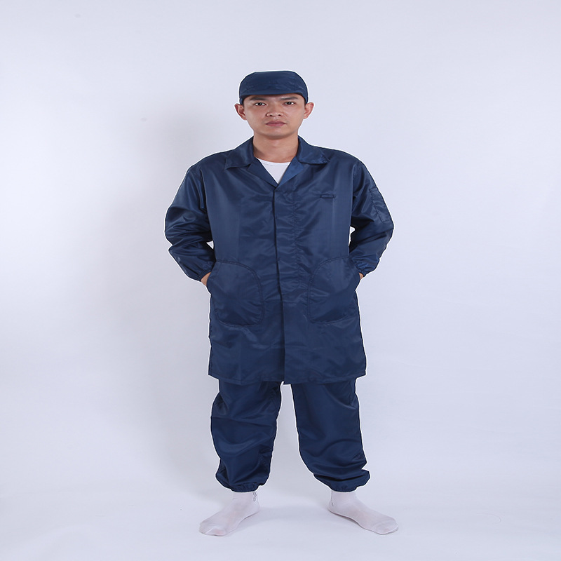 厂家销售 防静电洁净暗门襟后开叉大褂电子食品工作服 现货防护服