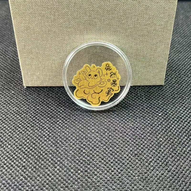 含金足金2mg十二生肖手机贴创意挂饰爆款卡通批发手机贴扣lbubukt|undefined