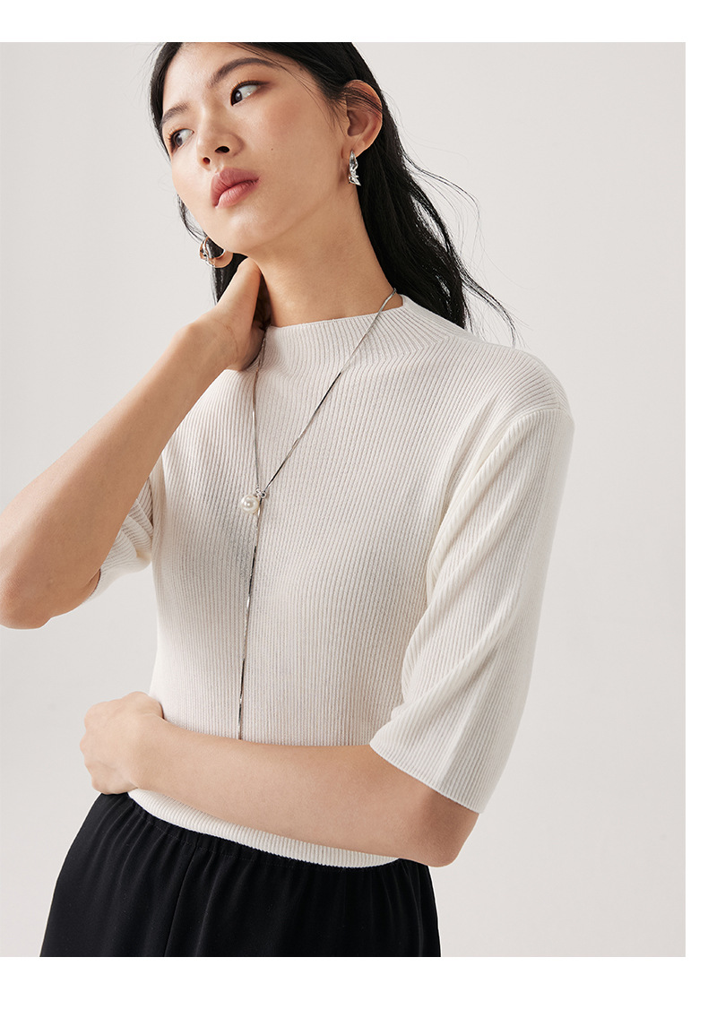 D5811 1120K ÁO THUN NỮ TONTDC ÁO LEN NGẮN TAY MÙA XUÂN THU ĐÔNG THỜI TRANG NỮ LỤA TƠ TẰM G04 SẢN PHẨM MỚI
