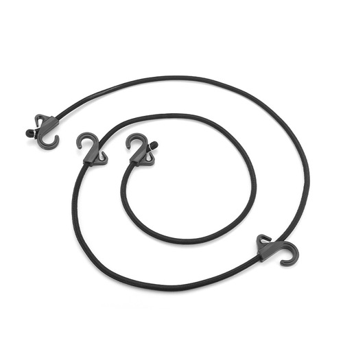 Outdoor double hook elastic rope 8mm thick loose elastic luggage strapping rope camping car strap clothesline rope plastic hooks