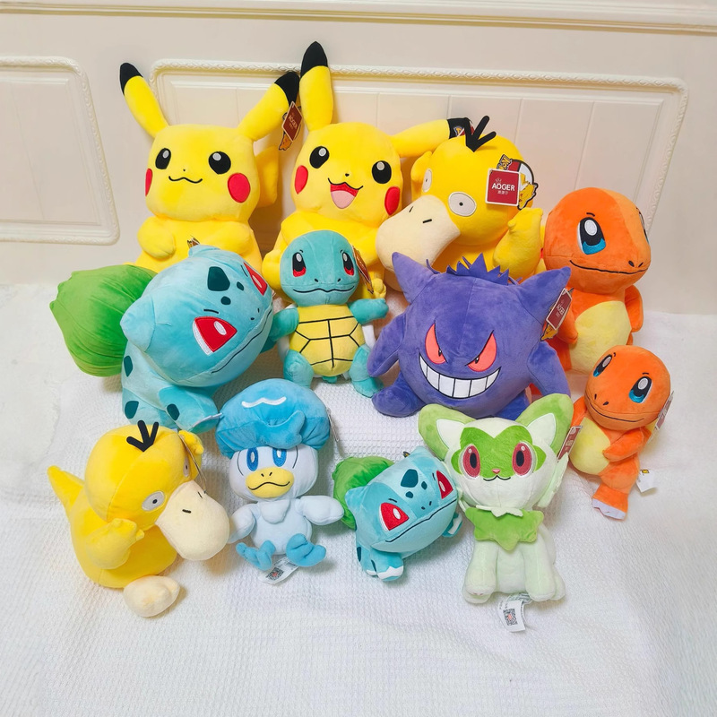 Authentic Pokémon Stuffed Toy Pikachu Doll Gengar Squirtle Doll Children's Day Gift