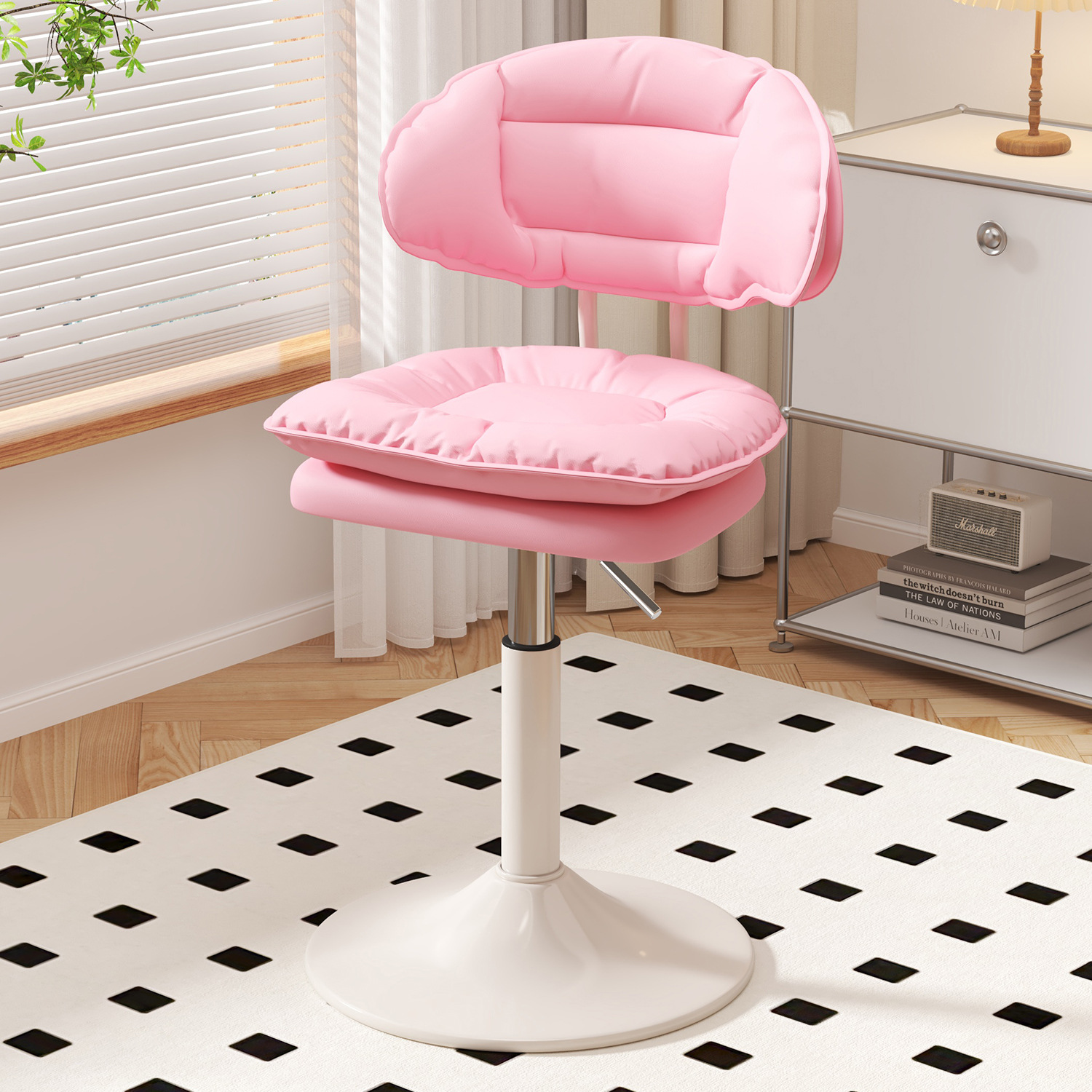 Silla de bar simple taburete giratorio casero respaldo silla de bar silla de plata de belleza manicurista elevación taburete