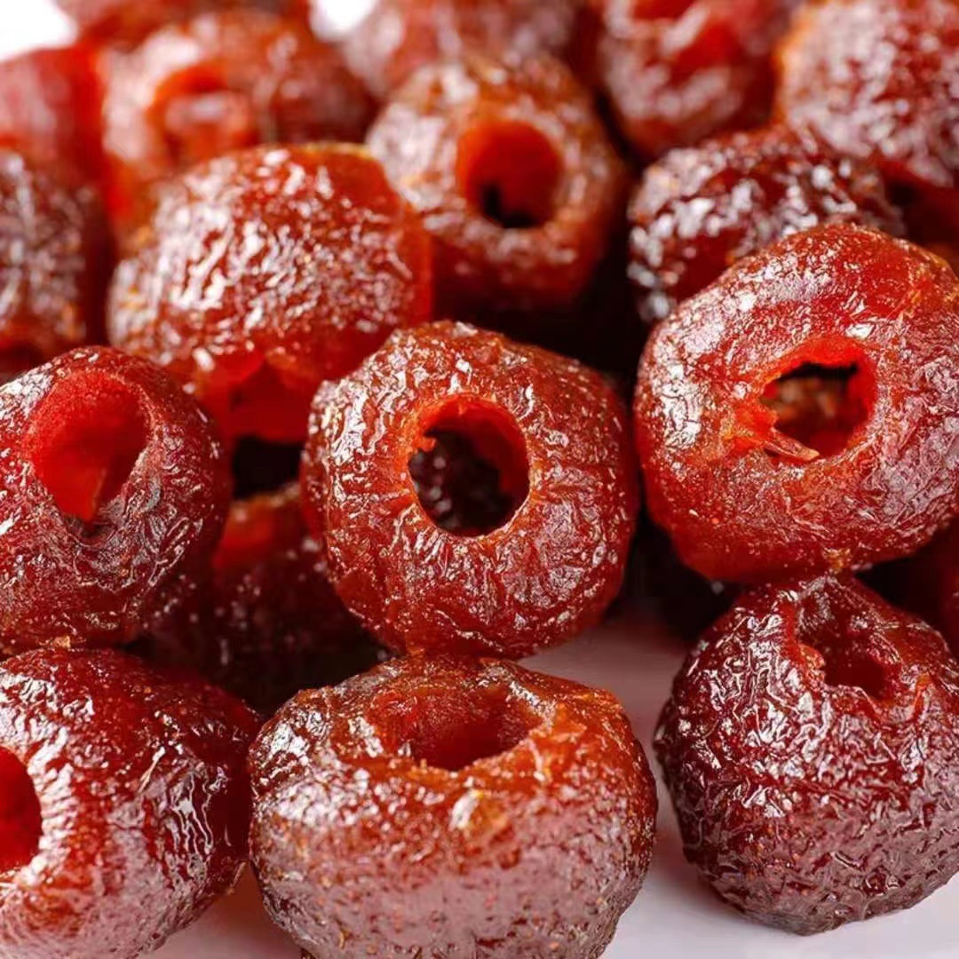 Online popular hollow dried hawthorn wholesale 500g pitted candied hawthorn soft and chewy dried hawthorn balls