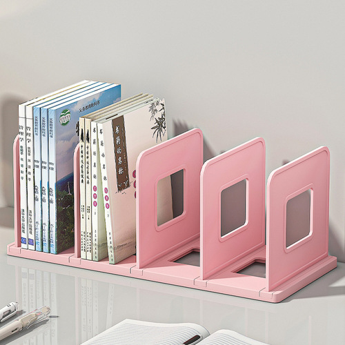 Book stand reading book clip desktop fixed textbook storage rack divider student file frame multi-grid storage bookshelf