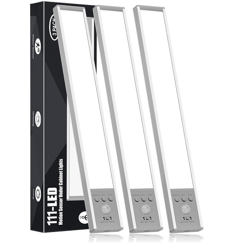 Sensor de cuerpo humano inteligente transfronterizo LED luz nocturna magnética recargable armario ultrafino tira de luz sin cableado