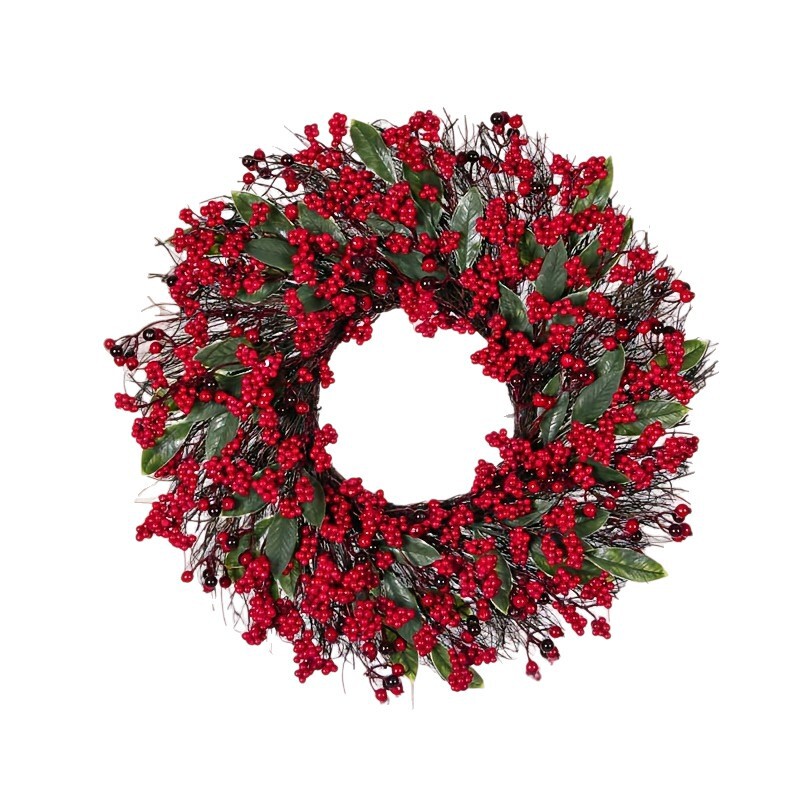 圣诞花环装饰手工仿真圣诞节花圈门挂装饰品Christmas Wreaths|undefined