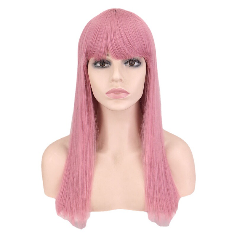 European and American wig movie descendant 2 Starlight successor Mal wig cosplay neat bangs long straight hair spot