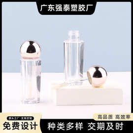 3ml球形电镀透明瓶金唇油瓶唇彩瓶旋转带刷头圆球盖分装包材批发