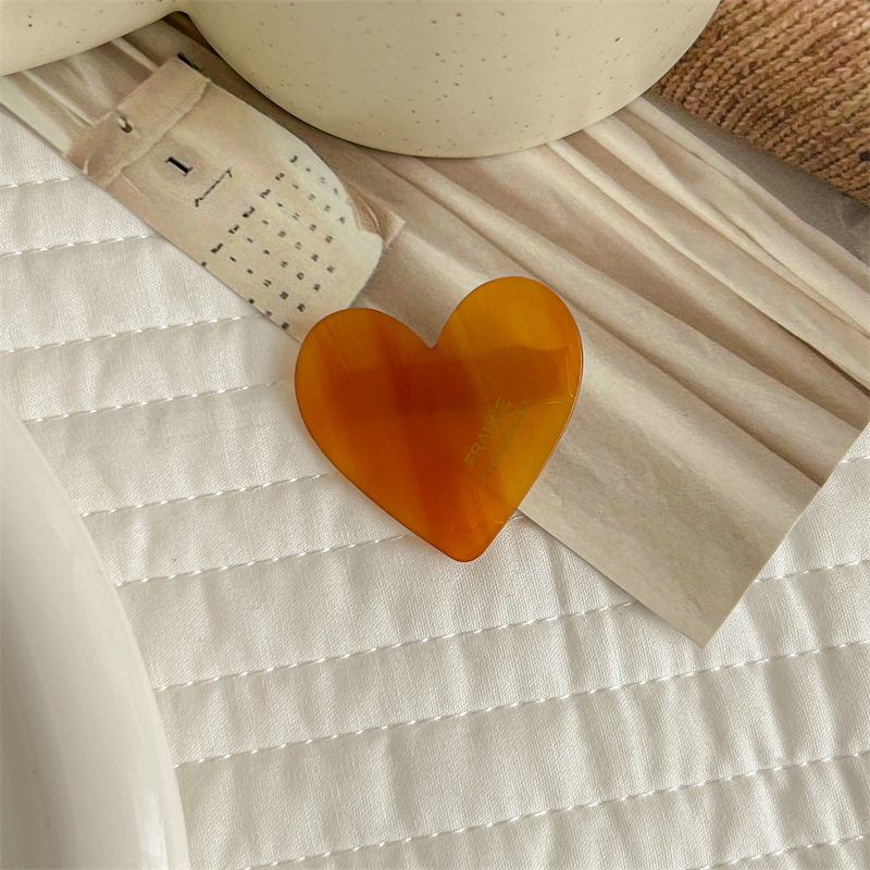 10g Weight Hair Clip Hair Accessories Type 1 Piece Quantity Daily Occasion Acetic acid sheets Material Heart Shape Pattern All Seasons Season Women's Gender Cute, Simple Style Style Cute Simple Style Women's Heart Shape Acetic Acid Sheets Hair Clip 15
