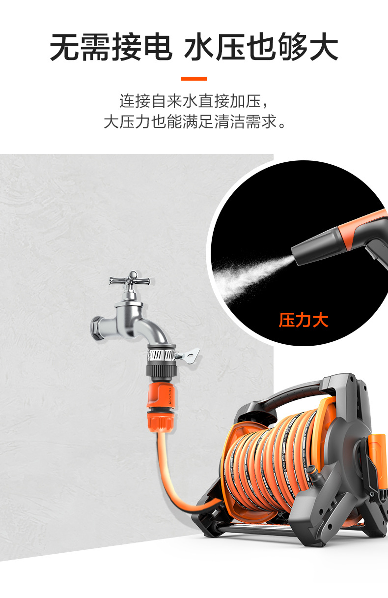 Yili High Pressure Car Washer Water Gun Household Water Gun Connector Car Wash Water Pipe Hose Set Nozzle Watering Tool