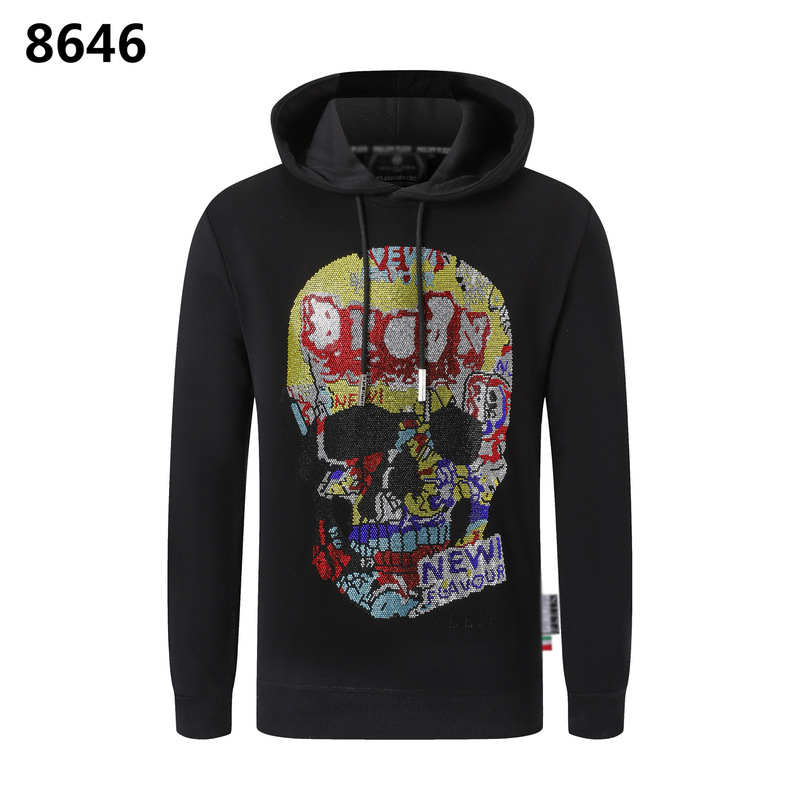 Amazon Aliexpress Trendy Brand Philip Plein Pp Autumn and Winter Hooded Sweatshirt for Men, One-Piece Dropshipping with Skull Rhinestones Amazon Aliexpress Trendy Brand Philip Plein Pp Autumn and Winter Hooded Sweatshirt for Men, One-Piece Dropshipping with Skull Rhinestones