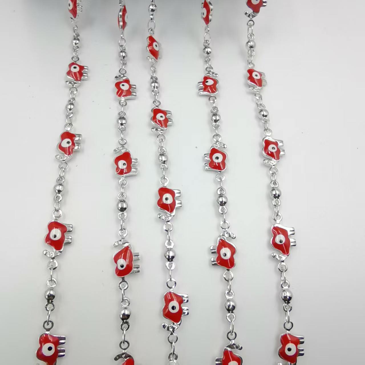 El ojo del mal Hassam mano DIY cadena goteo de aceite ojo del mal brazalete collar joyas accesorios al por mayor image 10