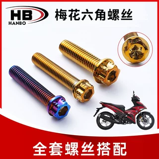 不锈钢烧钛内梅花外六角螺丝定制 ins光阳上泵盖射灯金色花式螺钉