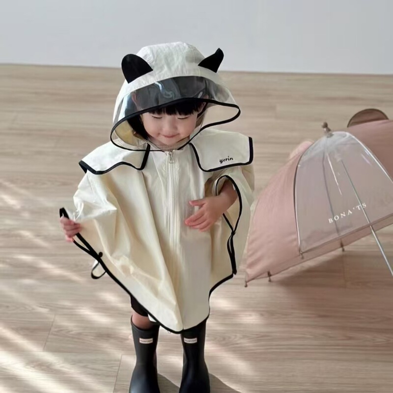 韓国イン子供用レインコート 2025 新しい男の子と女の子幼稚園ベビー軽量マントレインポンチョ 1-5 歳|undefined
