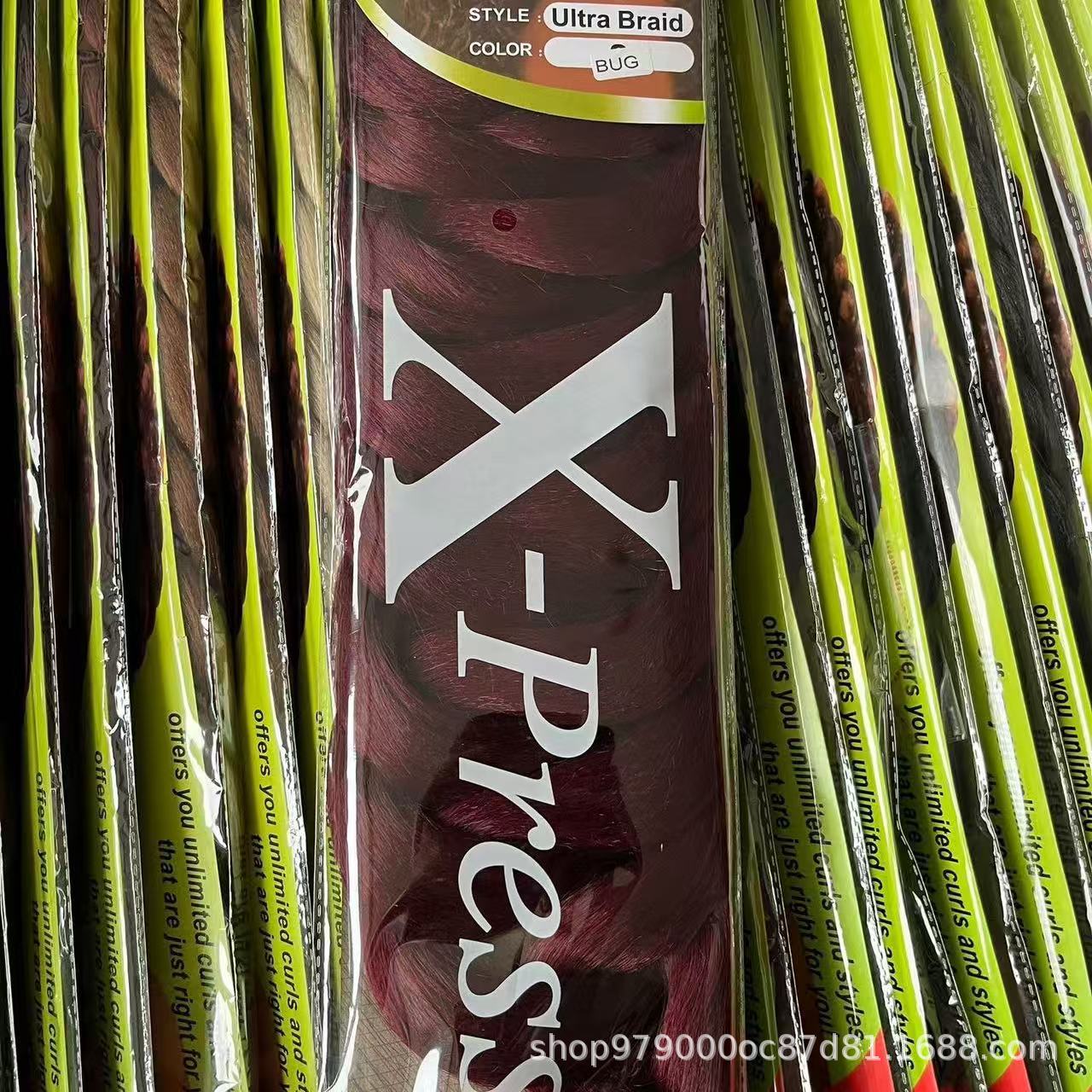 Xpression Braids Hair fibra química Jacque gran trenza 165g trenza africana extensión de cabello sucio falso encontrado