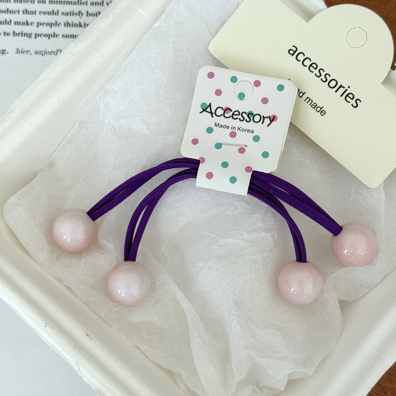 子供のキャンディー色の髪輪の双頭ひものゴムボールの髪ひもの赤ちゃんは高い馬尾を刺して髪を傷つけません。|undefined