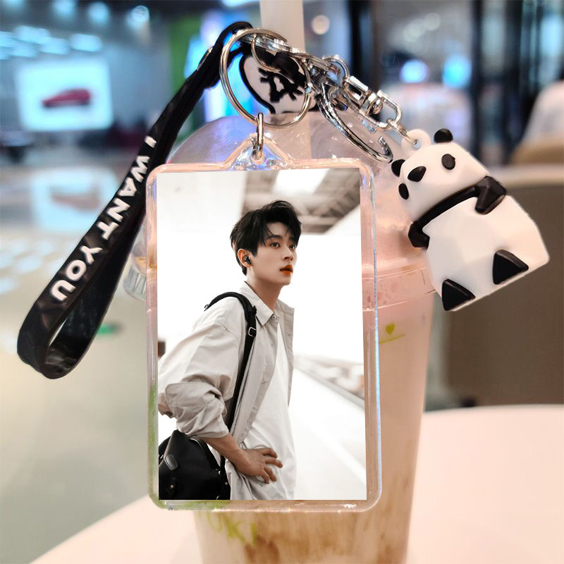 Chenglei Keychain Cartoon Doll Pendant Double-Sided Photo Production Gift for Girlfriend DIY Gift Backpack Pendant
