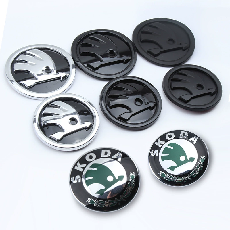 Передний логотип Skoda задний логотип Ming Rui Кристалл острый передний и задний логотип 80 мм черный китайский сетчатый логотип 90 мм Автомобильный Хвост Логотип Черный воин