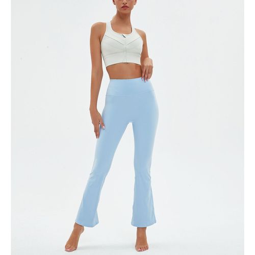 lulu seamless high waist plus size yoga tight bell bottoms peach butt belly tightening jelly gel fitness sports pants