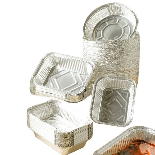 Tin foil box barbecue rectangular air fryer household oven baking aluminum foil special plate bowl commercial disposable
