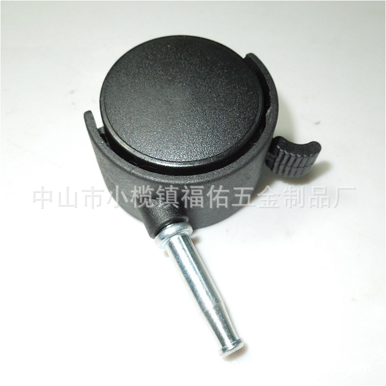 万向脚轮1.5寸2寸平板式带刹车PP塑料脚轮家具办公柜承重活动脚轮