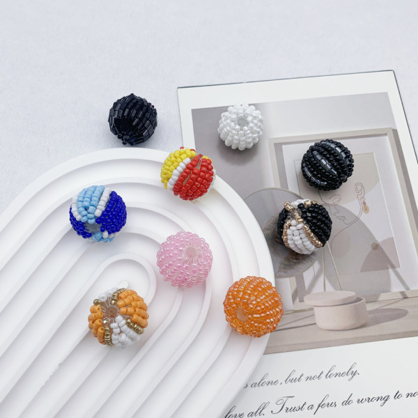 Creative woven beads handmade with zircon