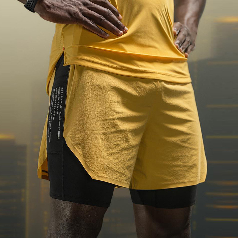Cross-Border Men's Clothing Summer Men's Shorts American-Style Anti-Glare Quick-Drying Sports Shorts Men's Seamless Rubberized Running Shorts Cross-Border Men's Clothing Summer Men's Shorts American-Style Anti-Glare Quick-Drying Sports Shorts Men's Seamless Rubberized Running Shorts