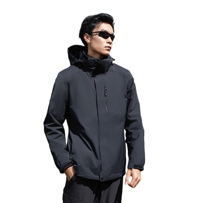 Ropa de asalto al aire libre para hombres de alto nivel otoño y invierno 3 - en - 1 ropa de montaña caliente a prueba de salpicaduras sin flúor nueva mujer