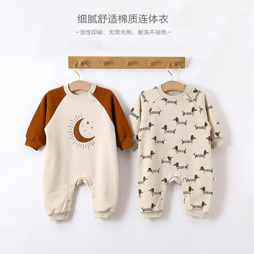 Baby jumpsuits, category A, spring and autumn jumpsuits, spring new baby clothes, European and American children's clothes, baby girl crawling clothes