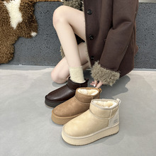 厚底雪地靴女2024冬季新款加绒加厚防滑保暖防水棉鞋学生潮鞋