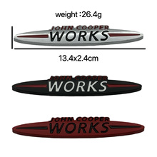 适用于宝马迷你改装JCW works 3D立体车标 MINI cooper金属车贴