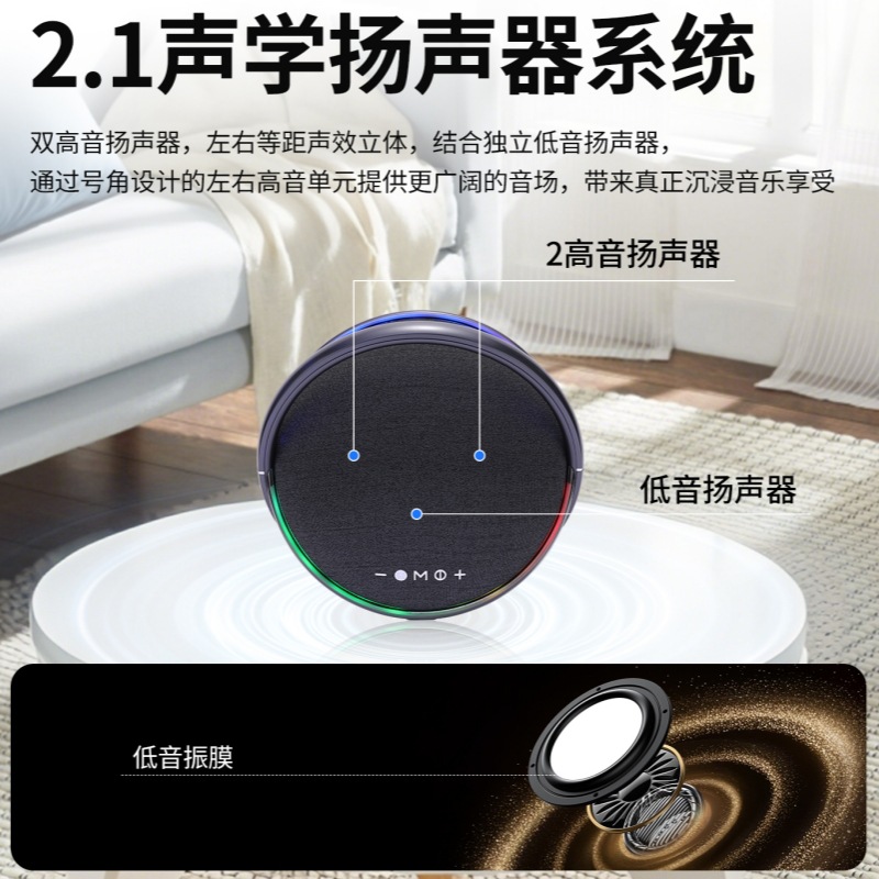 Transfronterizo 60W hogar alto valor de voz Bluetooth alta potencia bajo pesado lámpara LED portable altavoz Bluetooth de gama alta