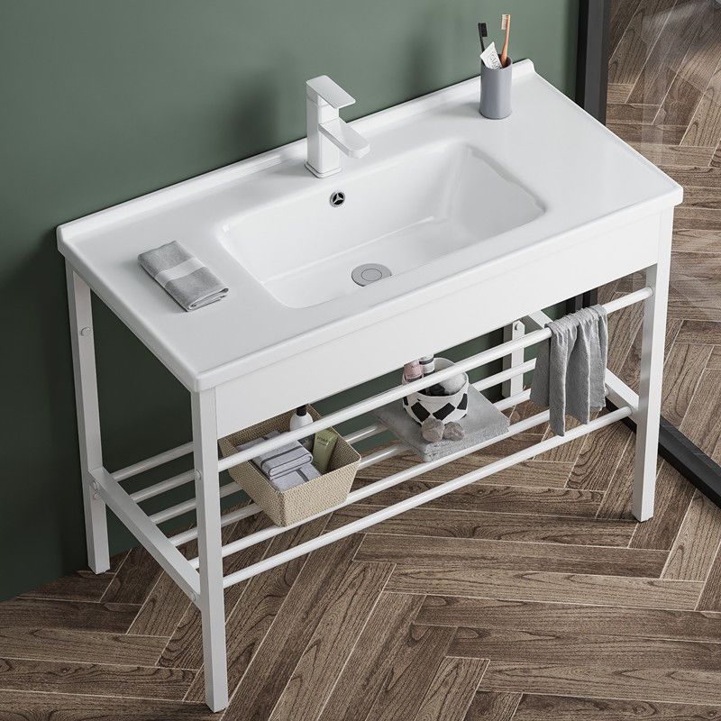 阳台落地式不锈钢支架洗手盆小户型卫生间陶瓷洗脸洗漱台简约厂家