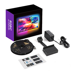 Tira de luz RGB inteligente con control Alexa, lámpara de ambiente gaming multicolor, fábrica directa, modelo popular transfronterizo