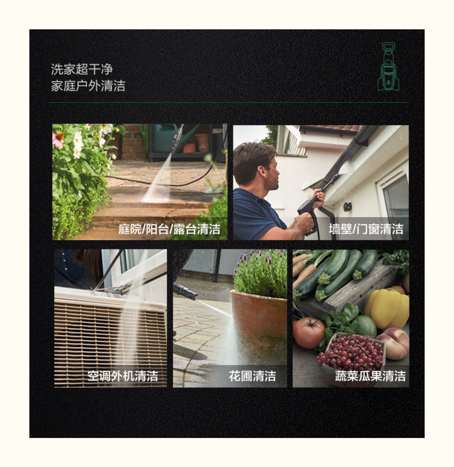 Bosch High-Pressure Cleaning Machine, Car Washing Machine, Household Self-Priming High-Power Water Gun, Garden Floor Washing Machine, Intelligent Pure Copper Water Pump